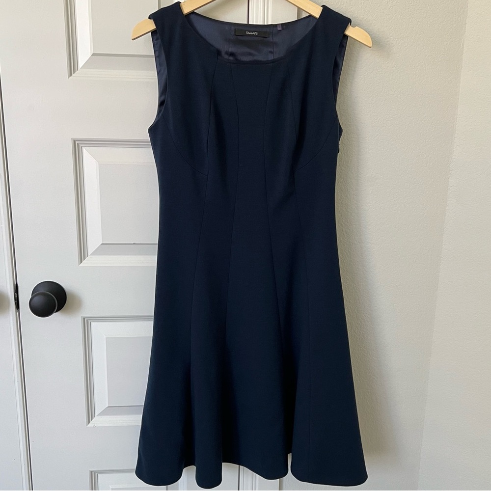 Tahari Navy Dress